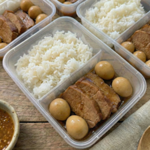 Braised Lean Pork Loin with Egg Quails